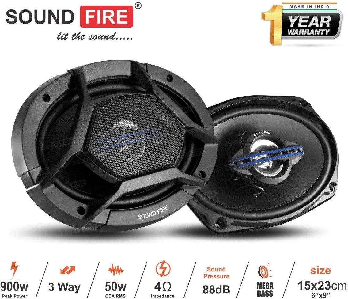 SOUND FIRE Performance Series SF 6989 3-Way 900W 6"X9" inch Coaxial Car Speaker