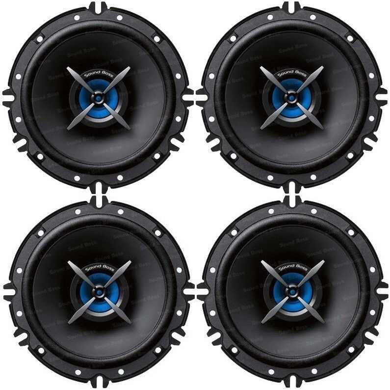 Sound Boss DOOR 6" INCH 2Way Performance Auditor 280W MAX B0162 (Pack of 4) Coaxial Car Speaker (280 W)