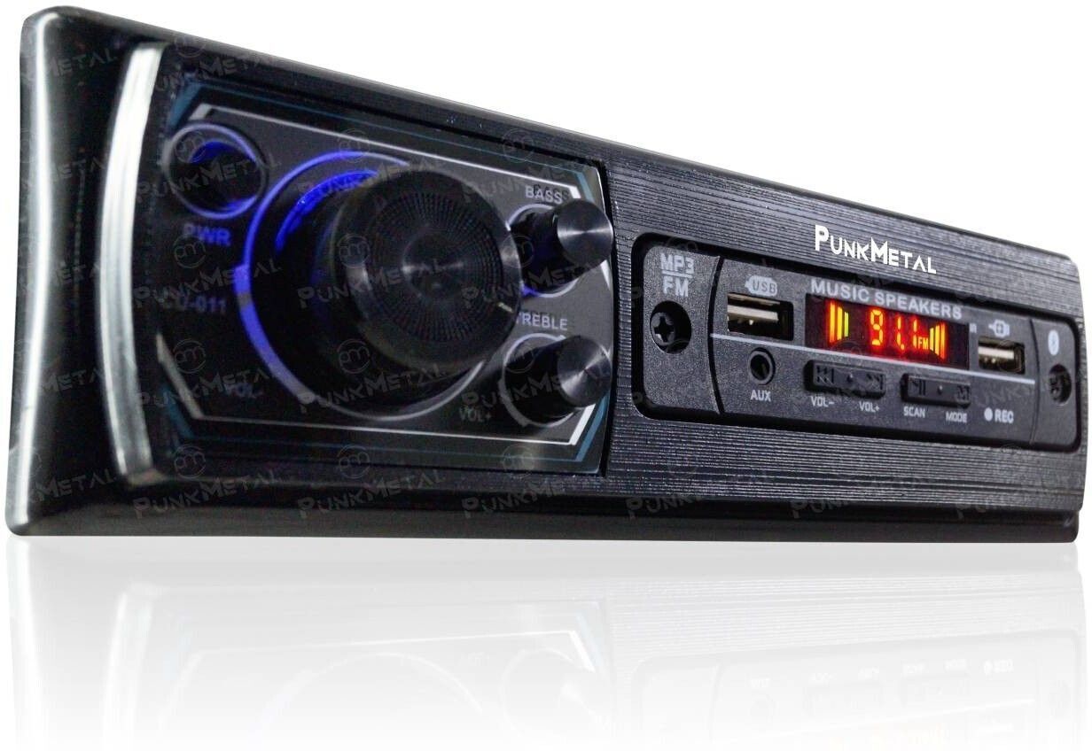 PunkMetal DUAL-USB/SD/FM/AUX/BLUETOOTH/MP3 Car Stereo (Single Din)