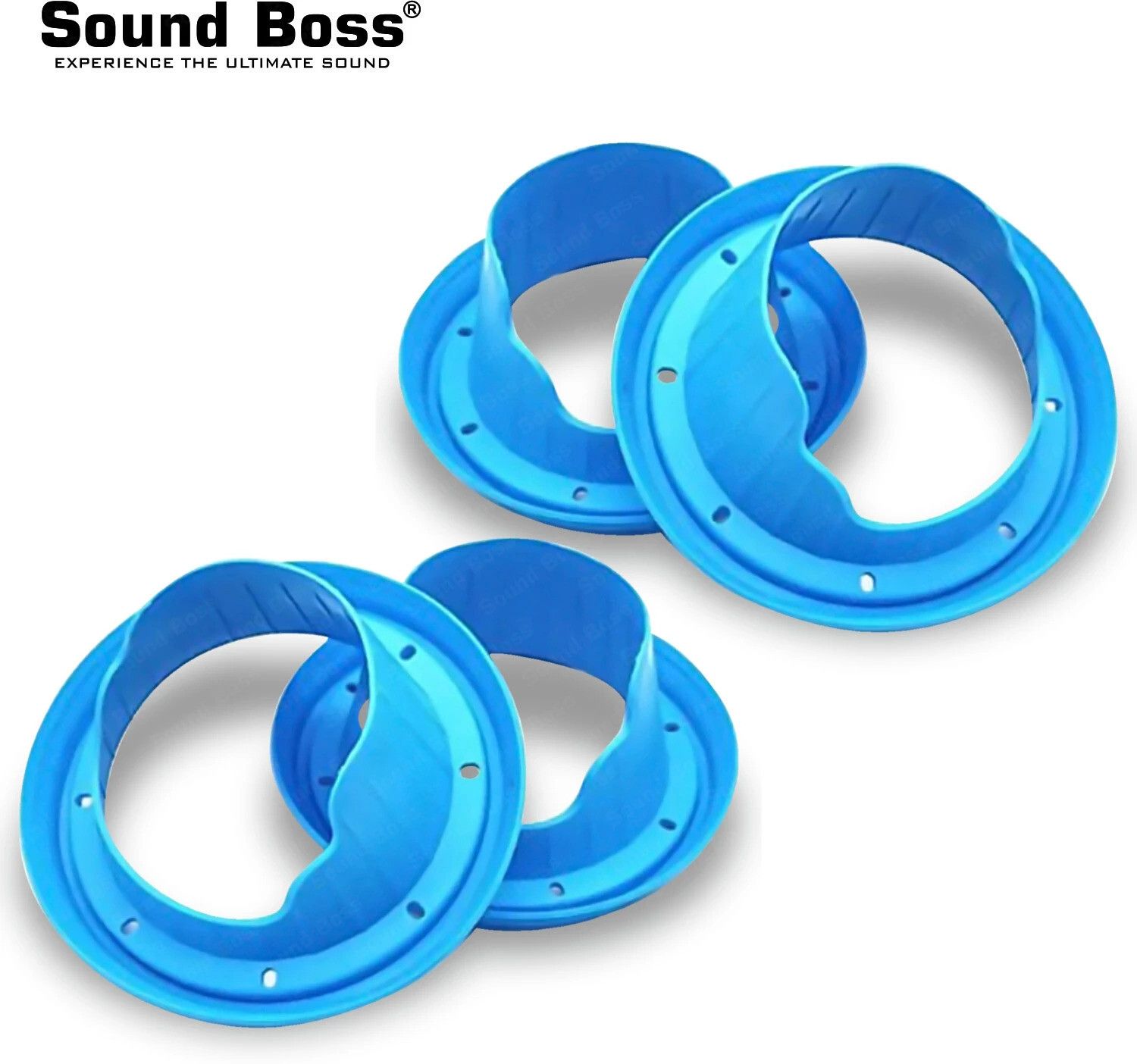 Sound Boss 6.5 Inch Silicon Speaker Baffle Pair of 2 (Non-toxic, Waterproof, Beautiful sound ) Coaxial Car Speaker (0 W)