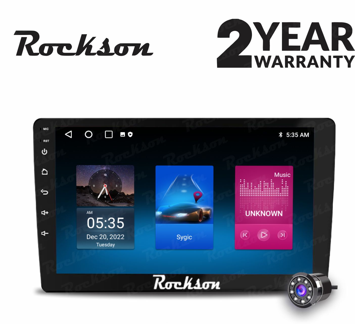 Rockson 9'' Andro+D Q-LED With Android Auto & Apple Car-Play (2GB/32GB) With AHD CAMERA Car Stereo (Double Din)