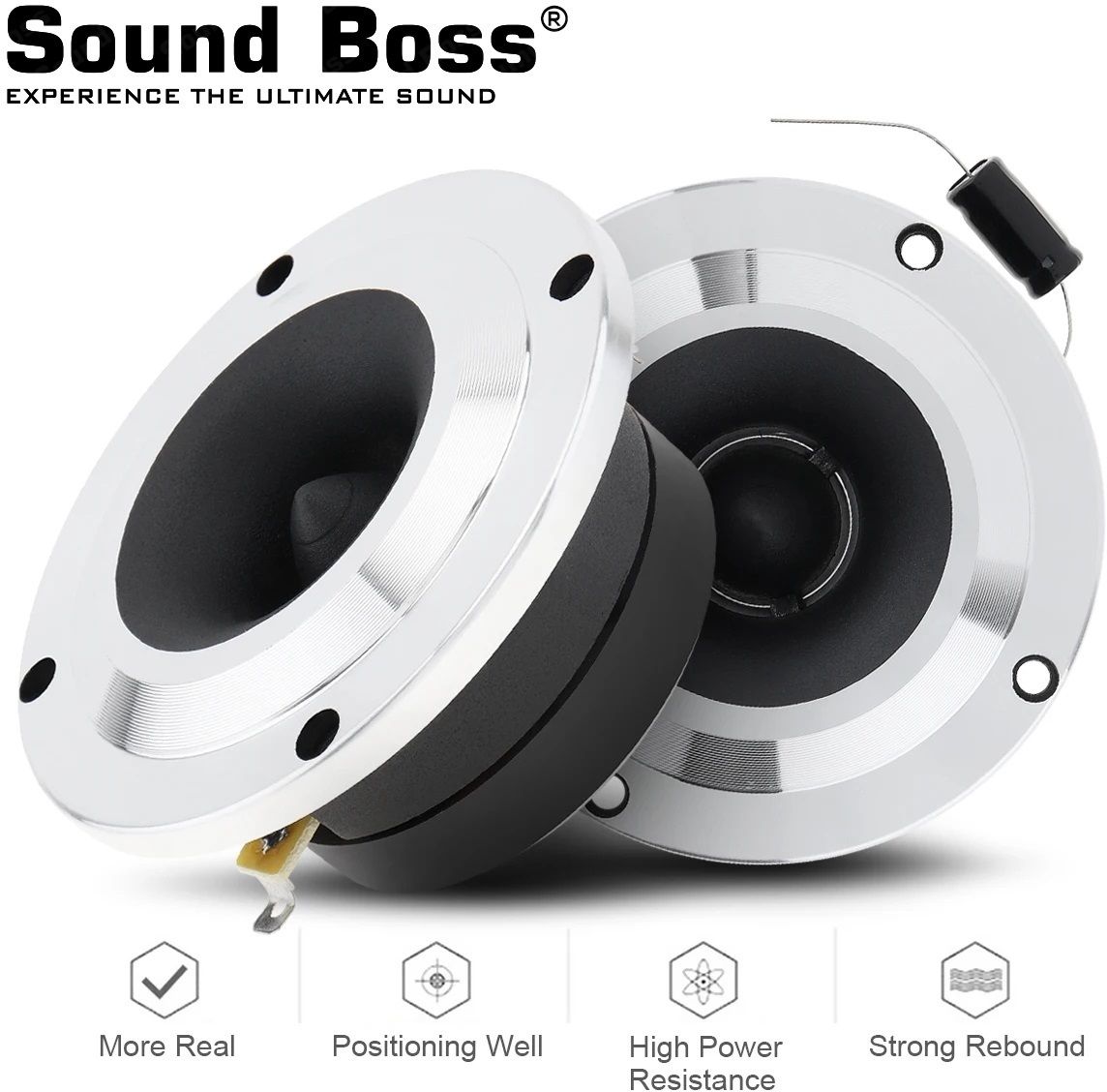 Sound Boss SB-TW-BULLET 3.75'' Aluminium Die-Cast Bullet Horn Tweeter Car Speaker (300 W)