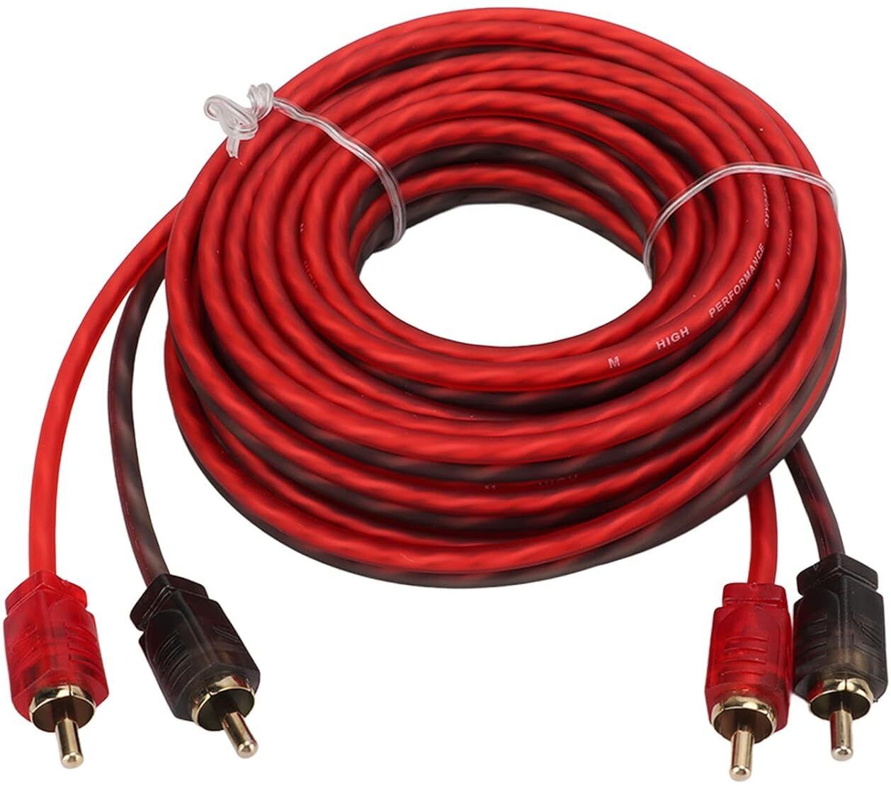 Sound Boss 5M 2 Channel Shielded Twisted Interconnect RCA Audio Cable For Multi Class AB Car Amplifier