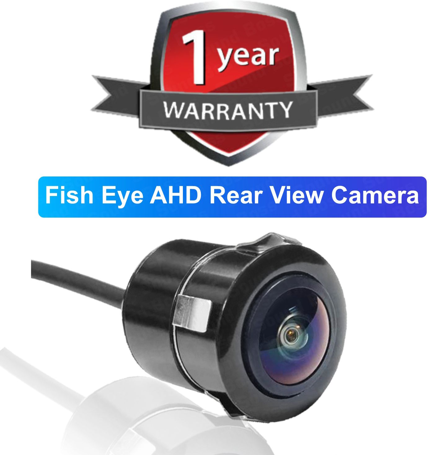 Sound Boss Androidify 3rd Gen Car FISH EYE AHD Rear View Camera only for Android Stereo Reverse Assist Camera System (1 Camera, 1080P)