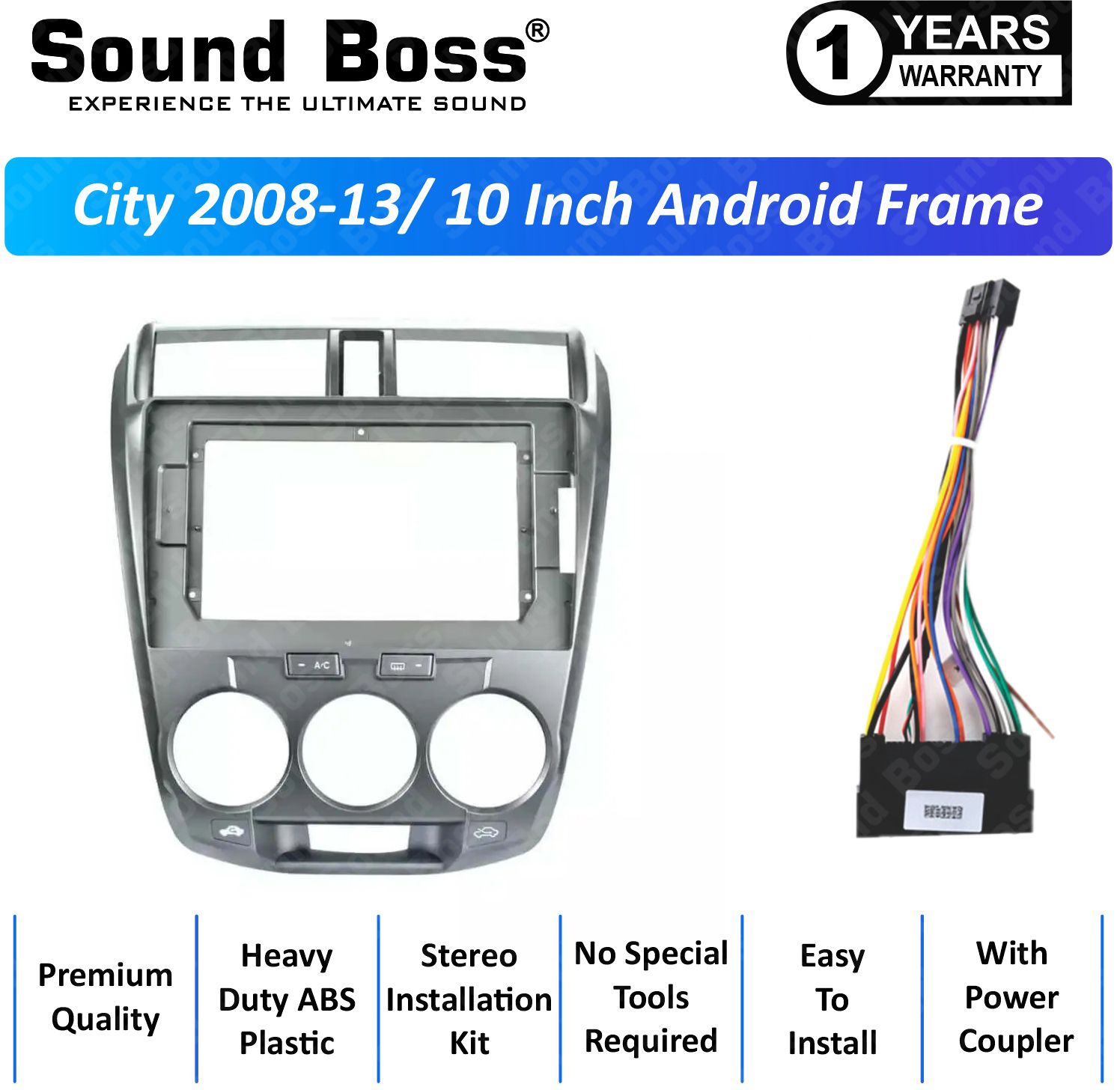 Sound Boss CITY 2008-13 9''Inch Frame for Android Media Player Frame (9 inch)