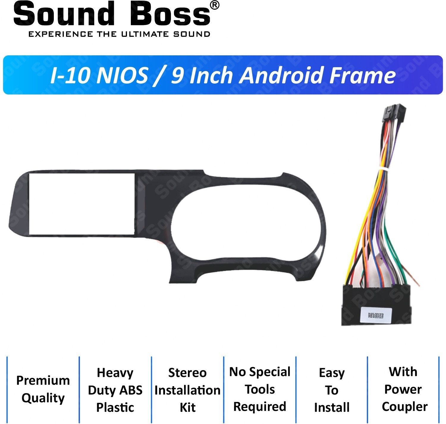 Sound Boss i10 NIOS 9"Inch Frame for Android Car Stereo (Double Din)