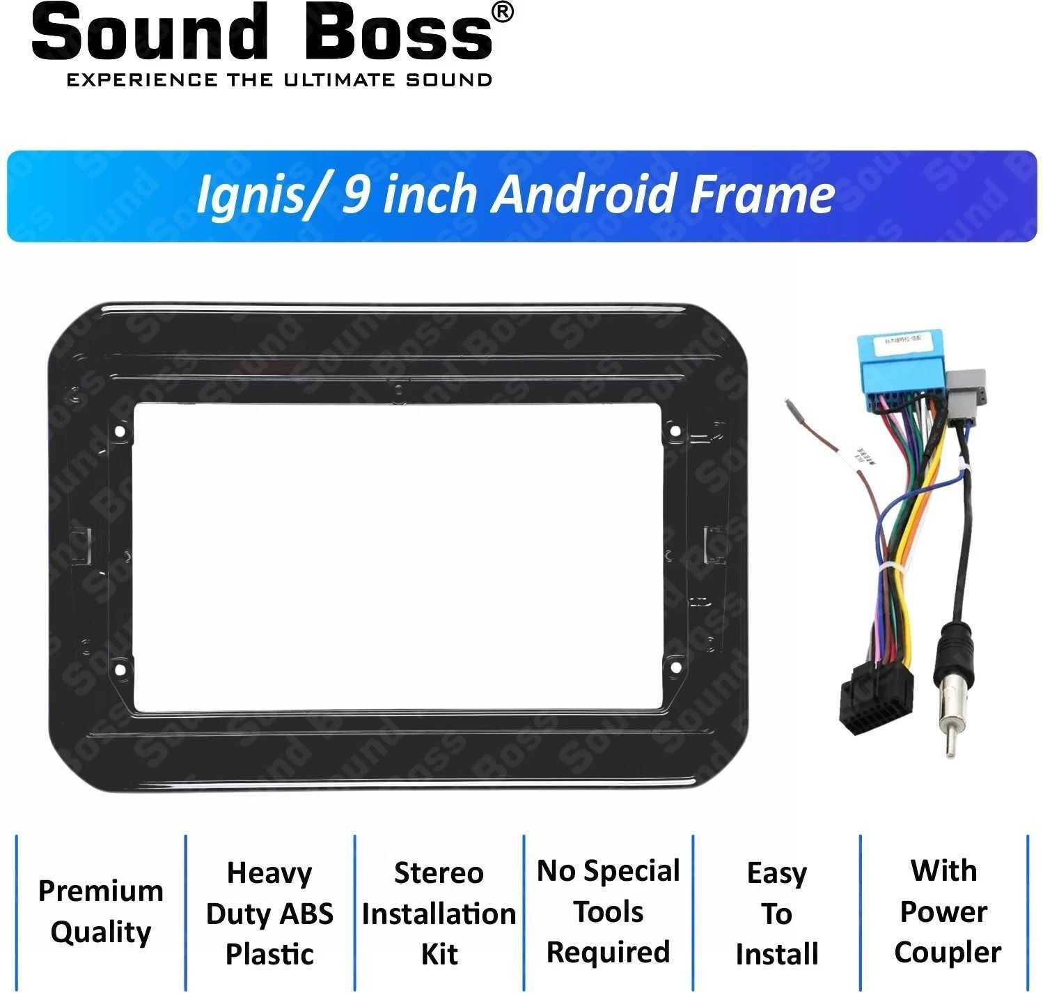 Sound Boss IGNIS 9"Inch Frame for Android Car Stereo (Double Din)