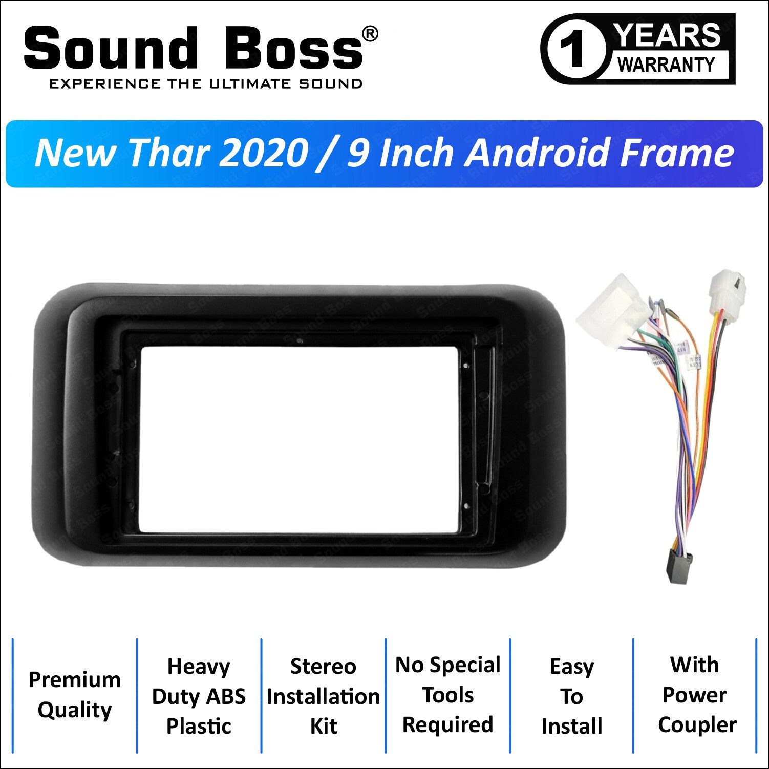 Sound Boss NEW THAR 2020 9"Inch Frame for Android Car Stereo (Double Din)