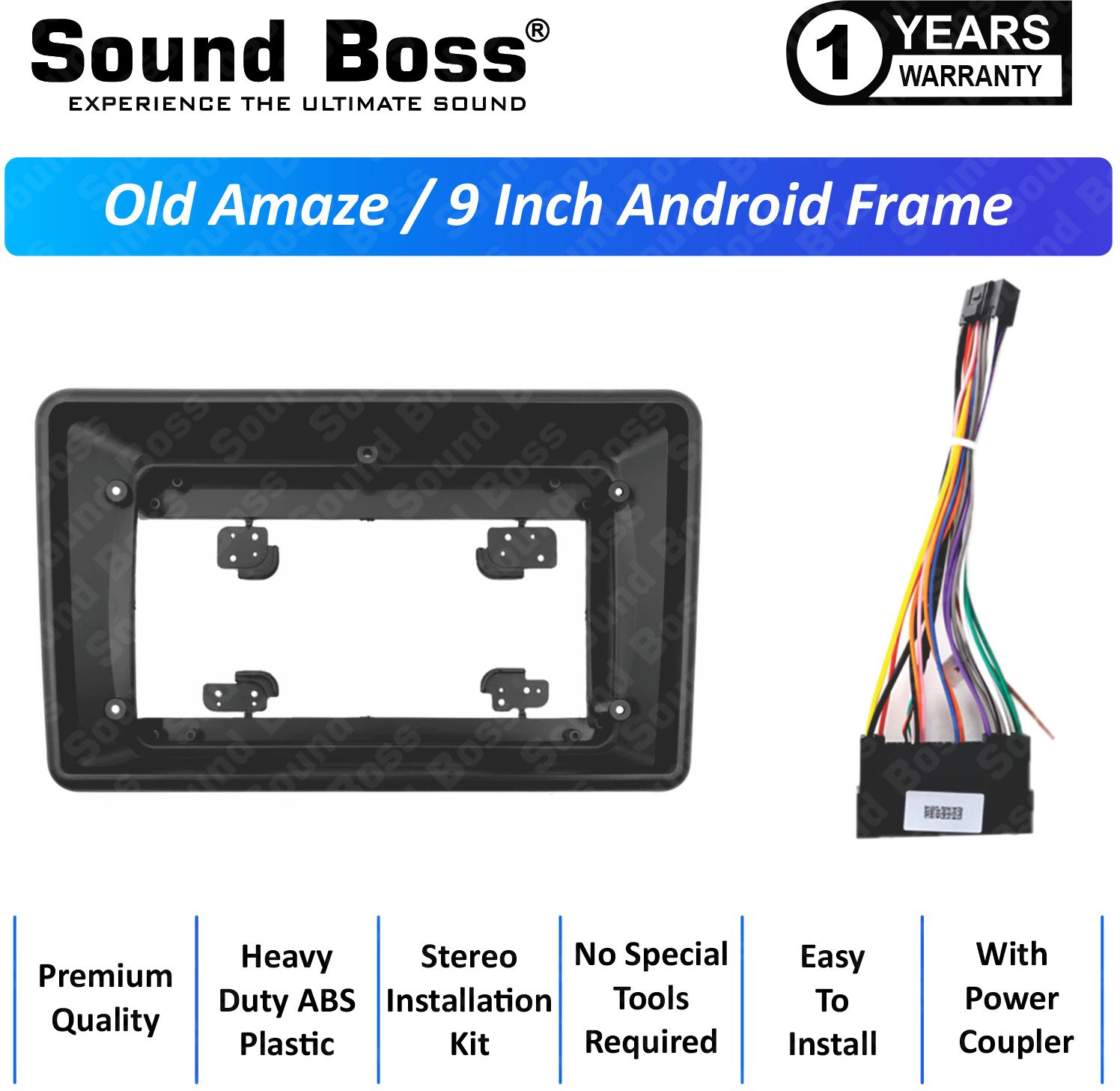 Sound Boss OLD AMAZE 9"Inch Frame for Android Car Stereo (Double Din)