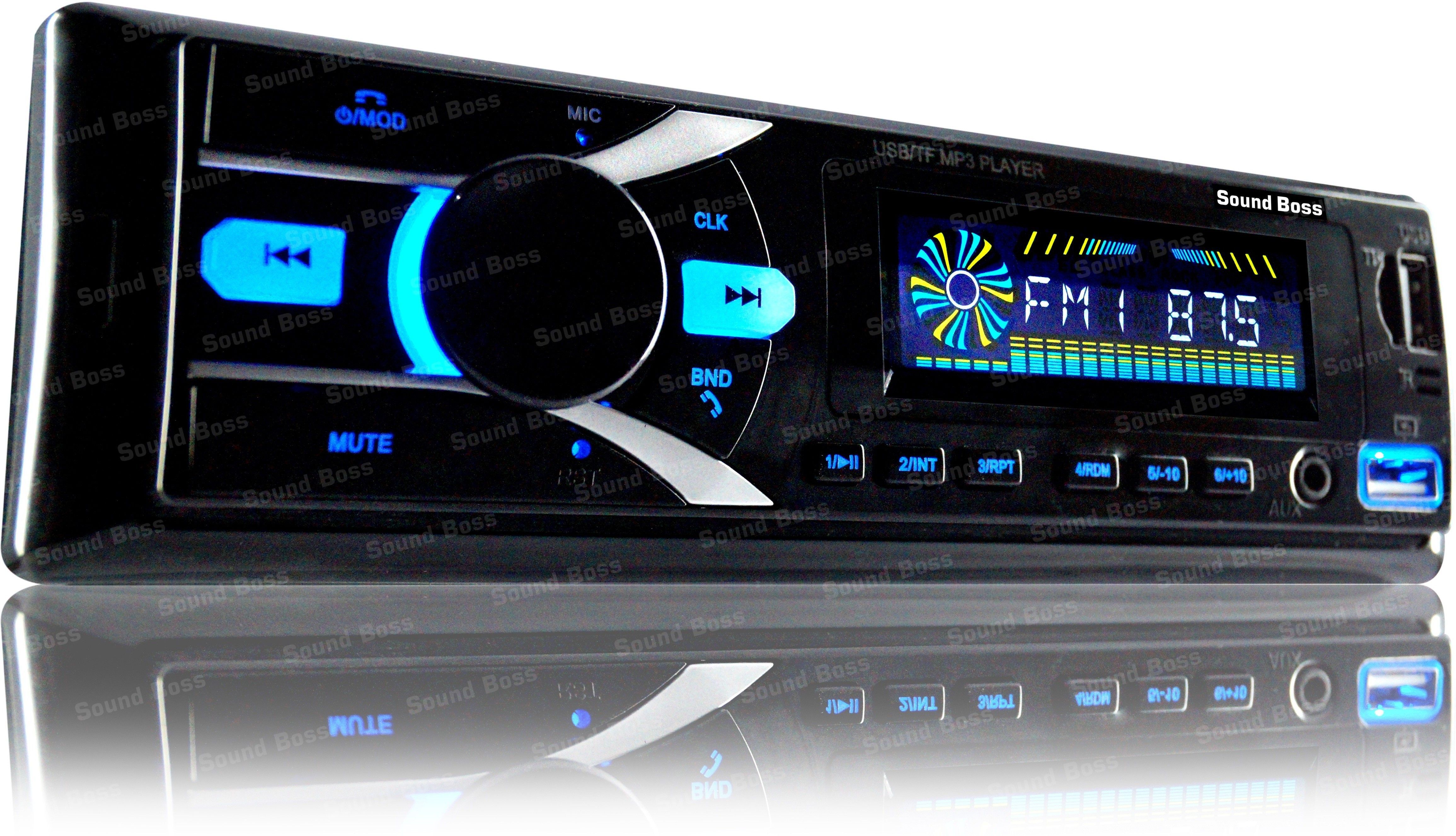 Sound Boss SB-41 Charge Pro+ DUAL USB Bluetooth Wireless With Phone Caller Id Receiver Universal Car Stereo (Single Din) Car Stereo (Single Din)