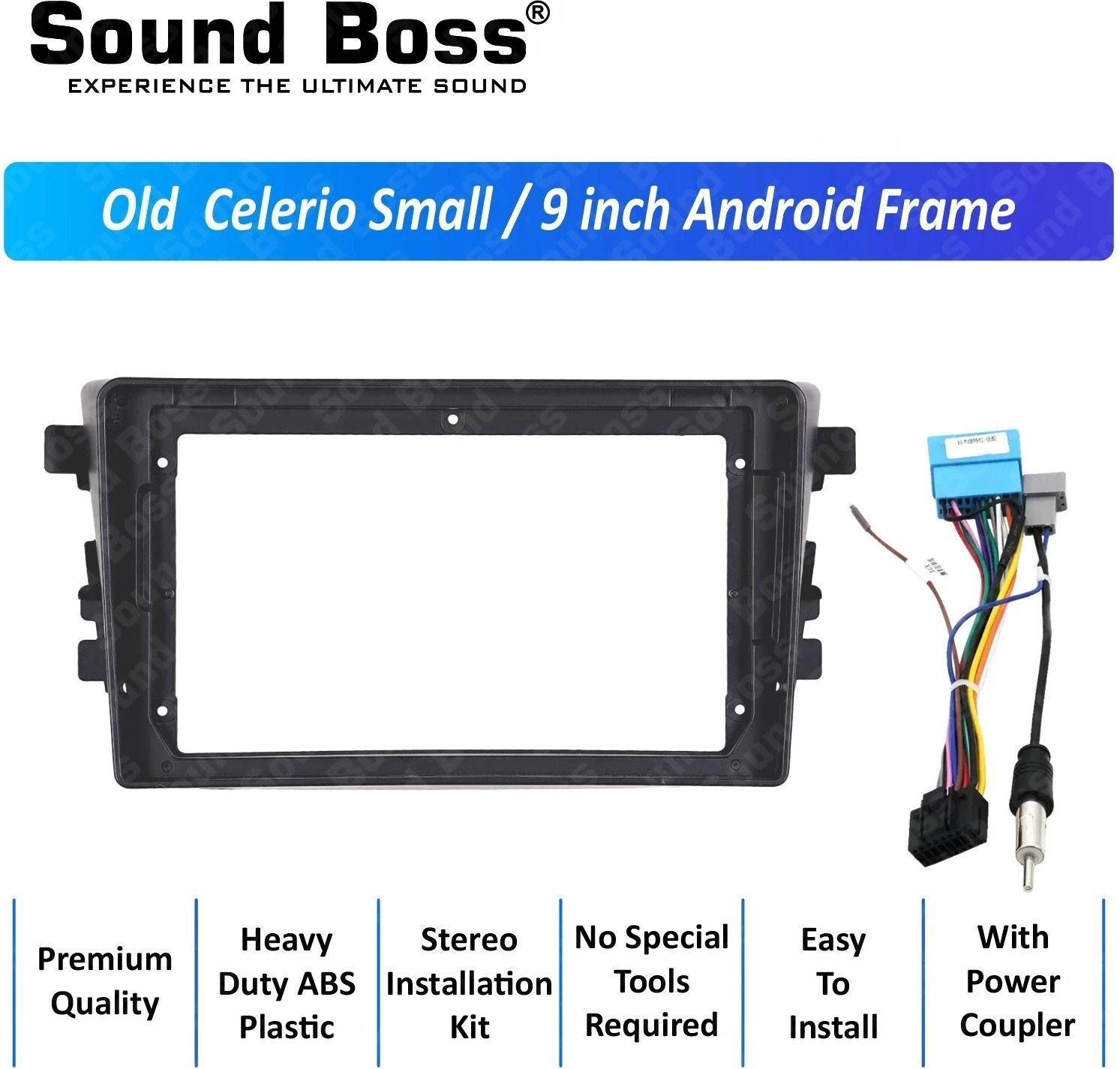 Sound Boss Old Celerio Small 9"Inch Frame for Android Car Stereo (Double Din)