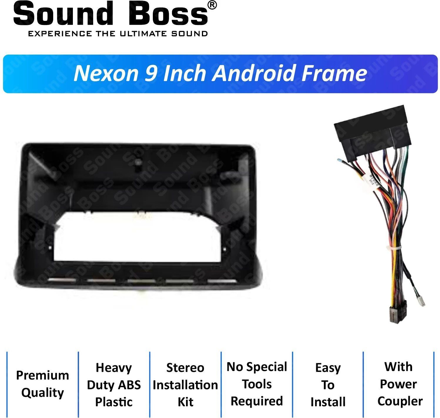 Sound Boss NEXON 9"Inch Frame for Android Car Stereo (Double Din)