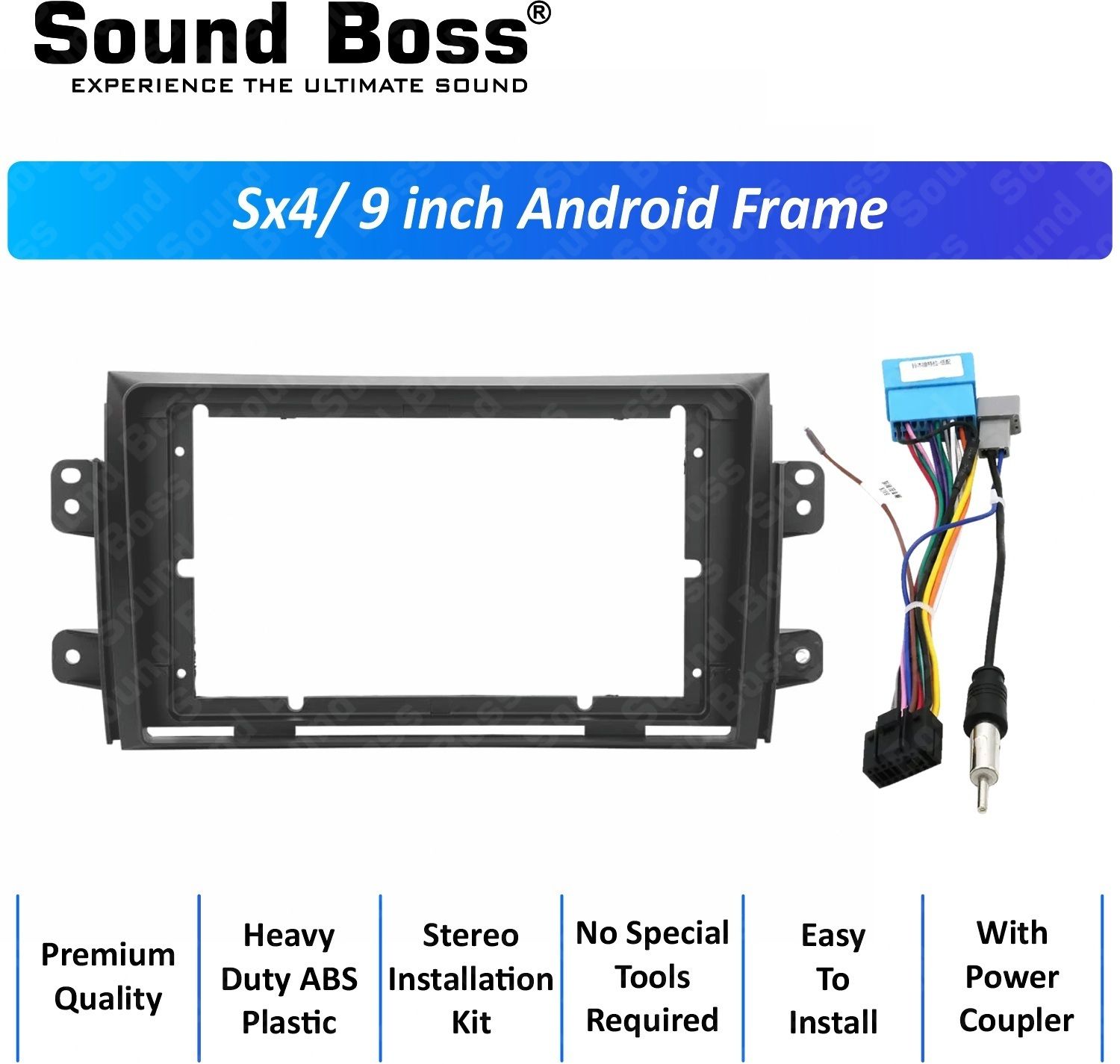 Sound Boss SX4 9"Inch Frame for Android Car Stereo (Double Din)