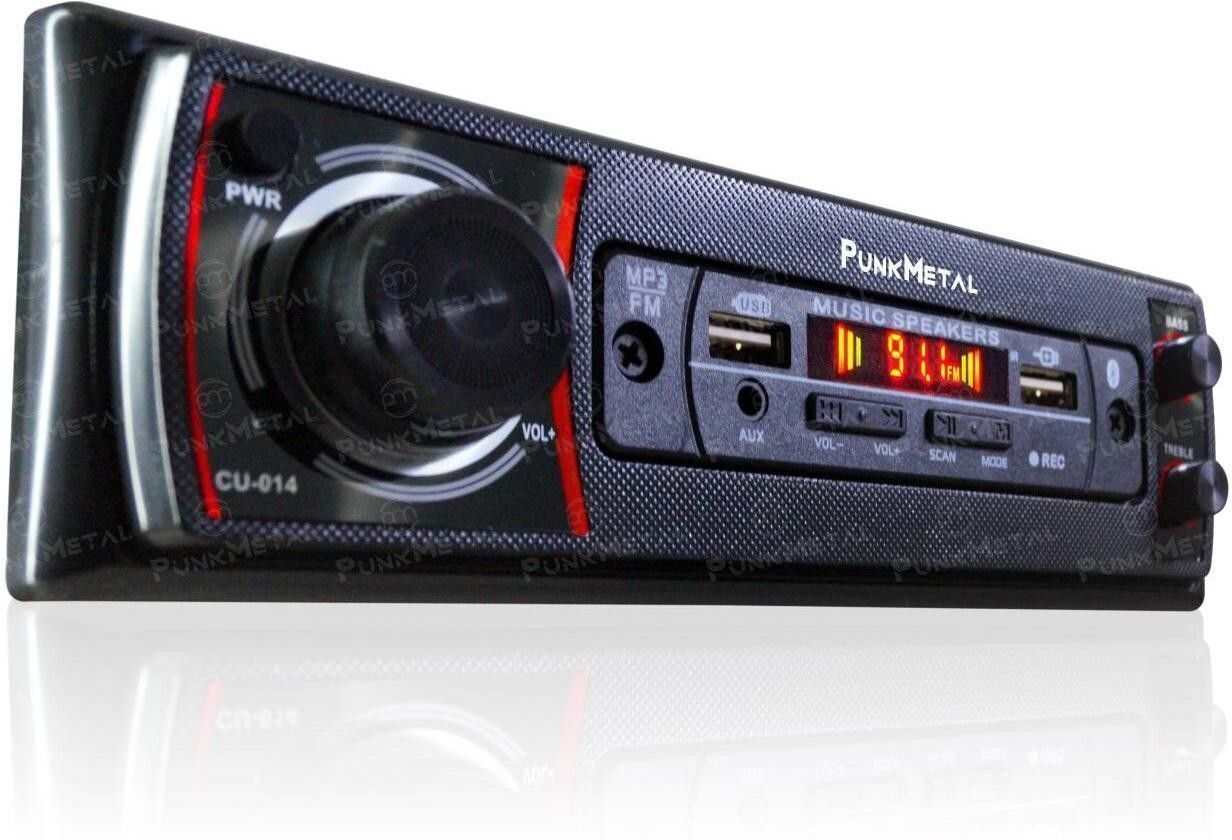 PunkMetal DUAL-USB/SD/BLUETOOTH/AUX/FM/MP3 Car Stereo (Single Din)