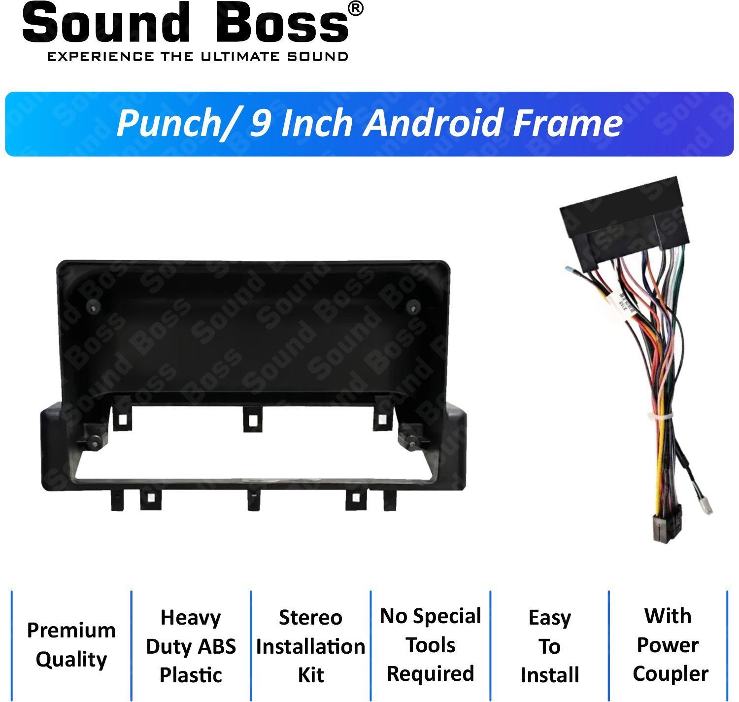 Sound Boss PUNCH 9"Inch Frame for Android Car Stereo (Double Din)