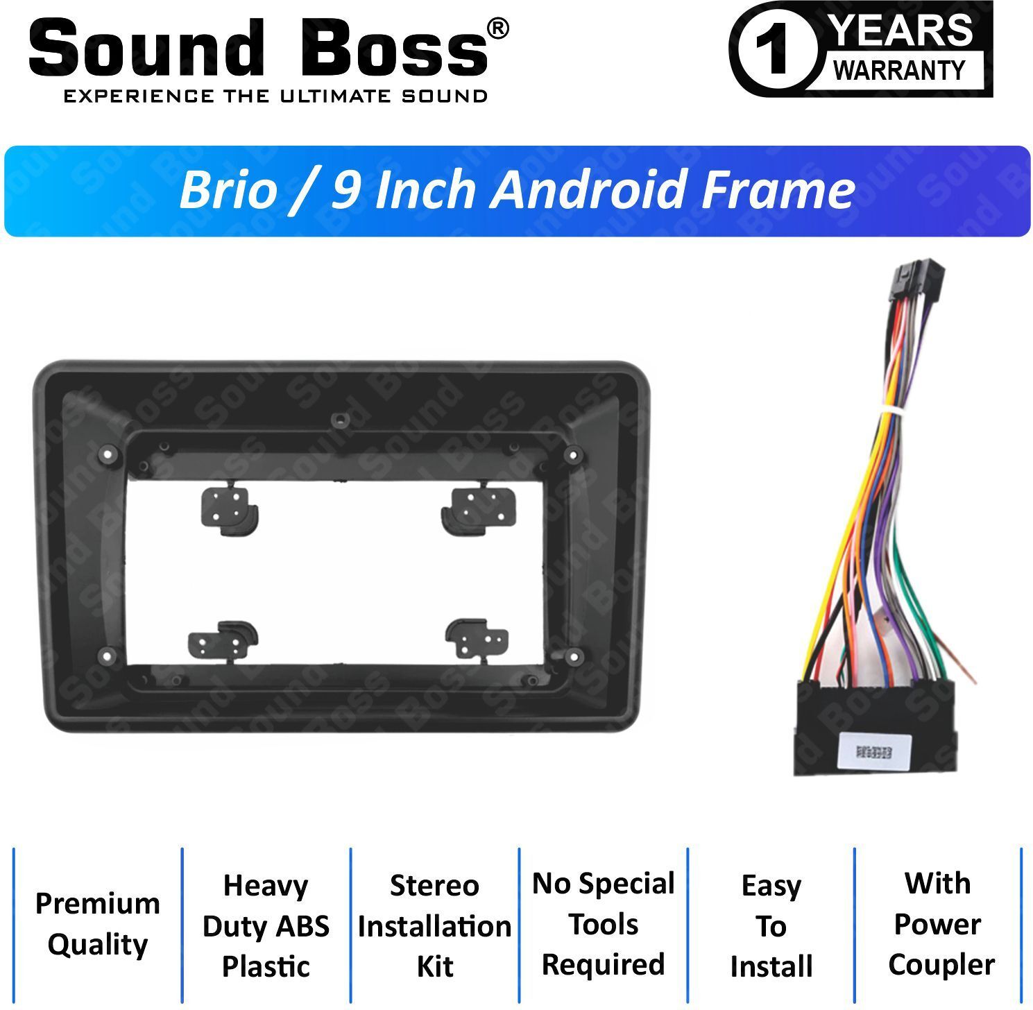 Sound Boss OLD BRIO 9"Inch Frame for Android Car Stereo (Double Din)