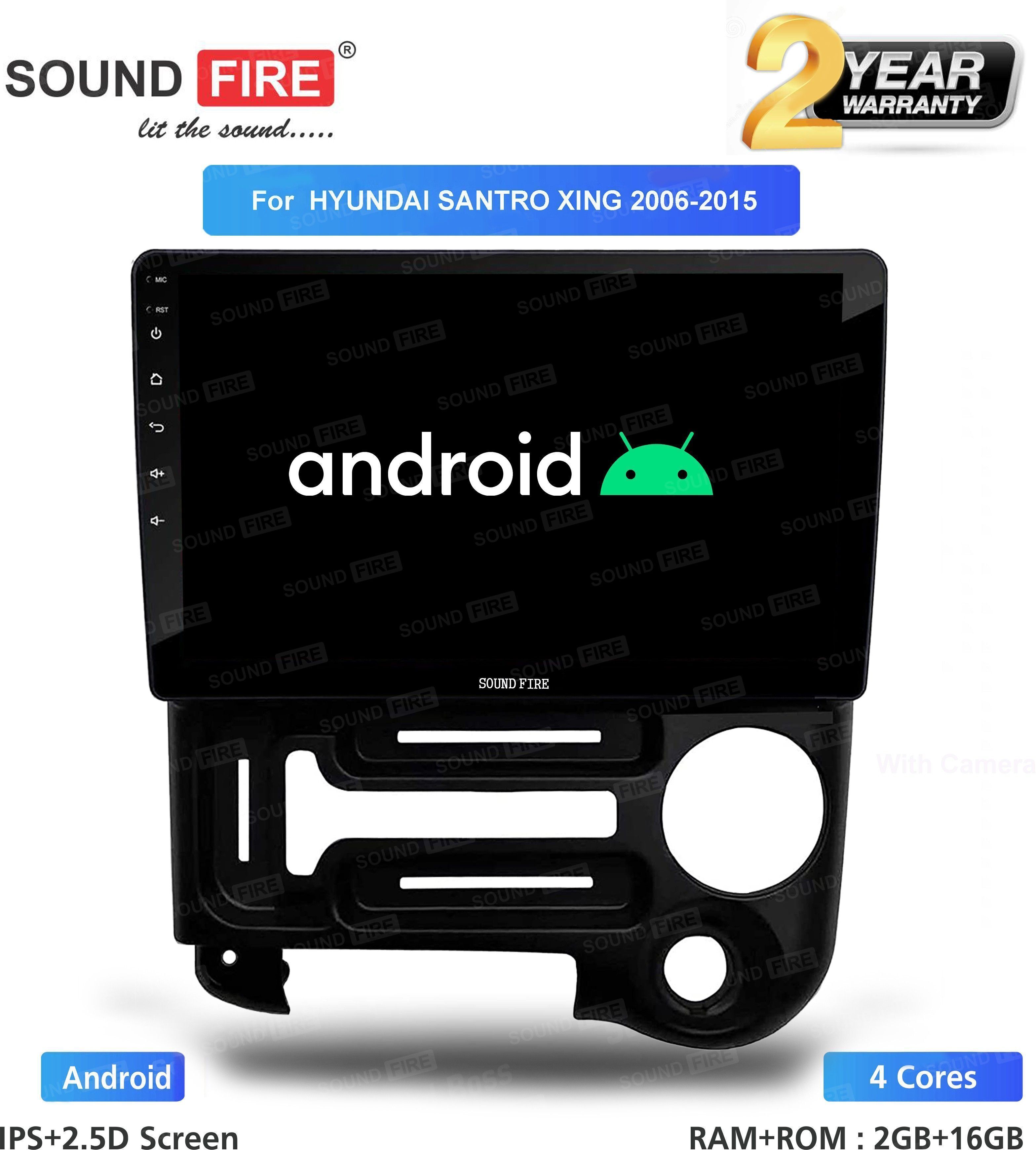 SOUND FIRE NEXGeneration 9"Inch (2GB/16GB) For Hyundai Santro Xing 2006-2015 Android Car Stereo (Double Din)