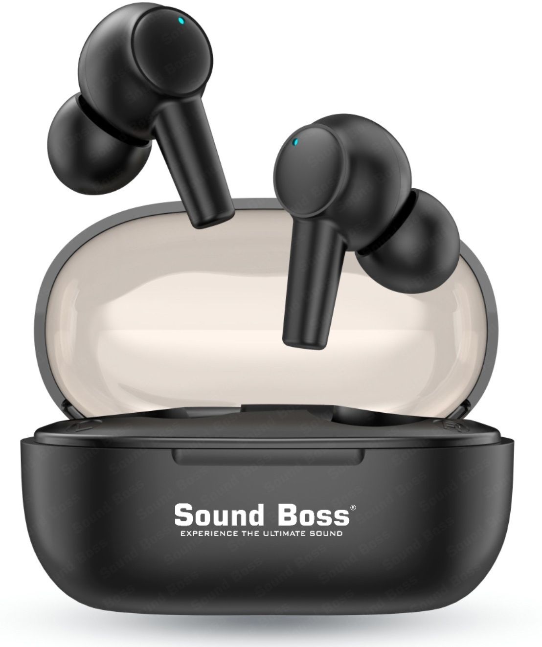 Sound Boss Flow Beatz 35H Playtime |ENC|Type-C Fast Charging|Dynamic Sound|Smart Touch Bluetooth Headset (Black, True Wireless)