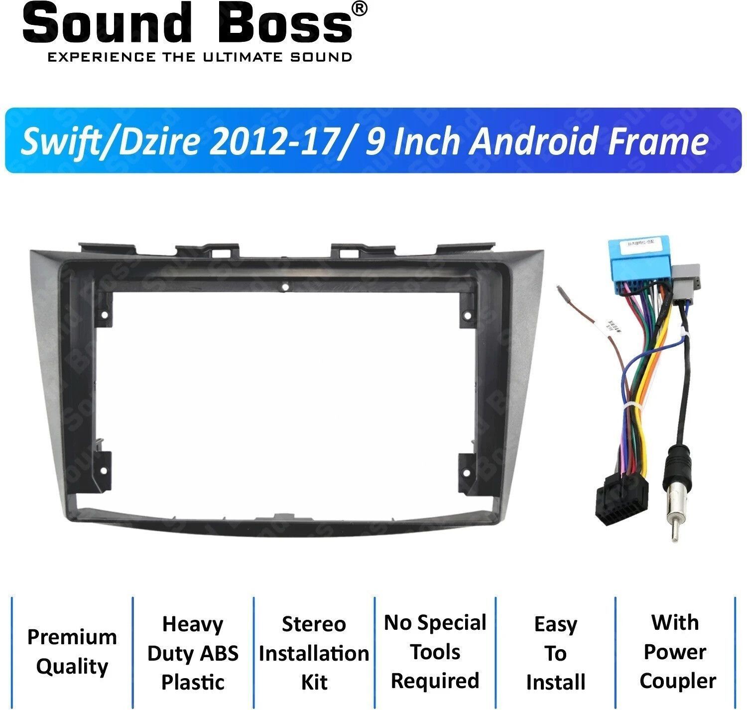 Sound Boss SWIFT 2012-17 9"Inch Frame for Android Car Stereo (Double Din)