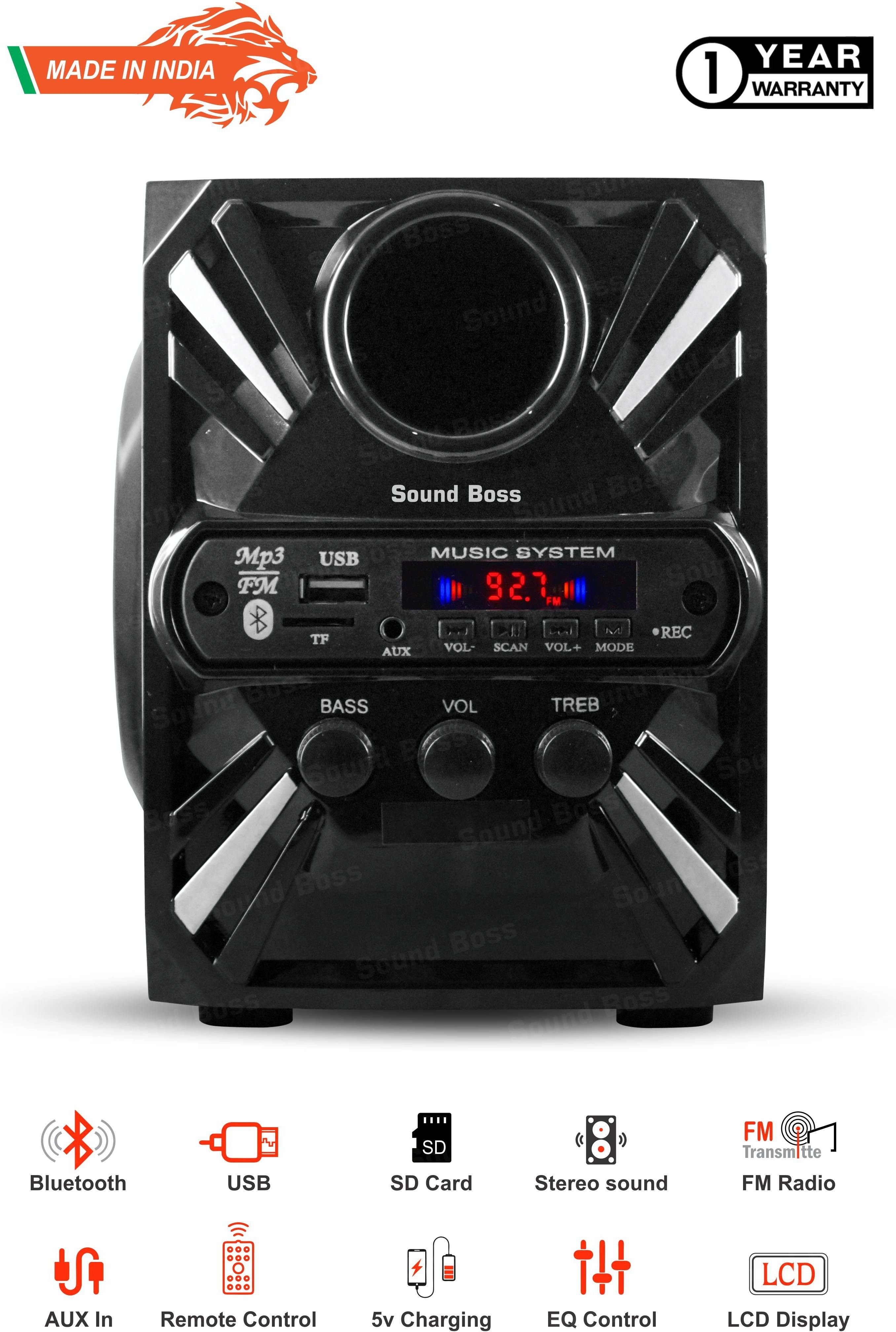 Sound Boss SBHT-2048 20 W Bluetooth Laptop/Desktop Speaker (Black, Stereo Channel)