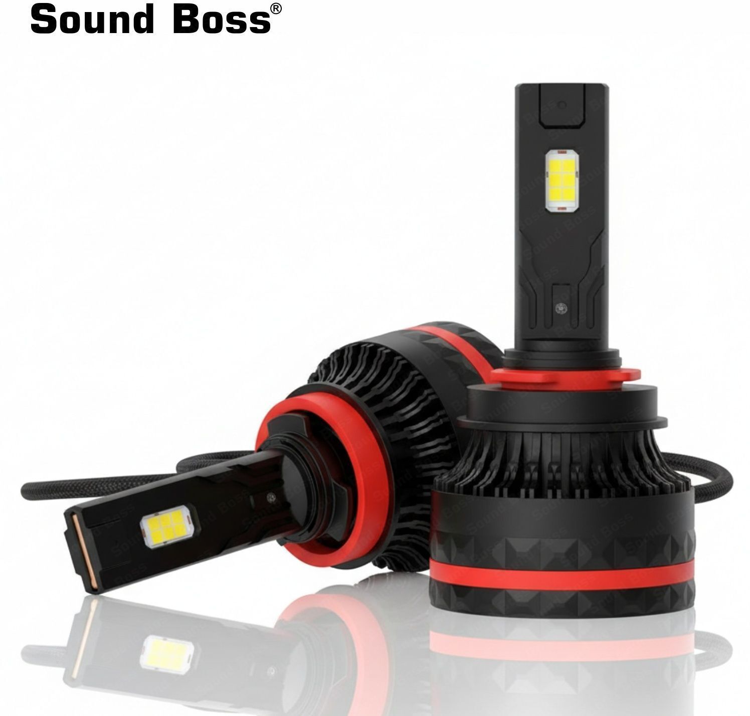 Sound Boss EcoGlow Series Genuine 210W H8 20000LM 6000K Auto Driving Retrofit Headlight Car LED (12 V, 210 W) (Universal For Car, Pack of 2)