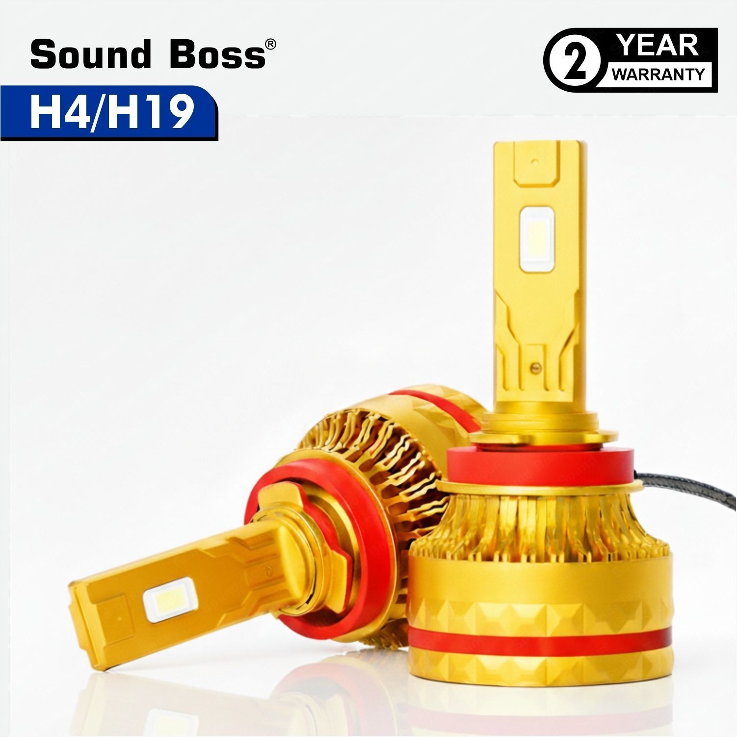 Sound Boss EcoGlow Series Genuine 210W H4/H19 20000LM 6000K Auto Driving Retrofit. Headlight Car LED (12 V, 210 W) (Universal For Car, Pack of 2)