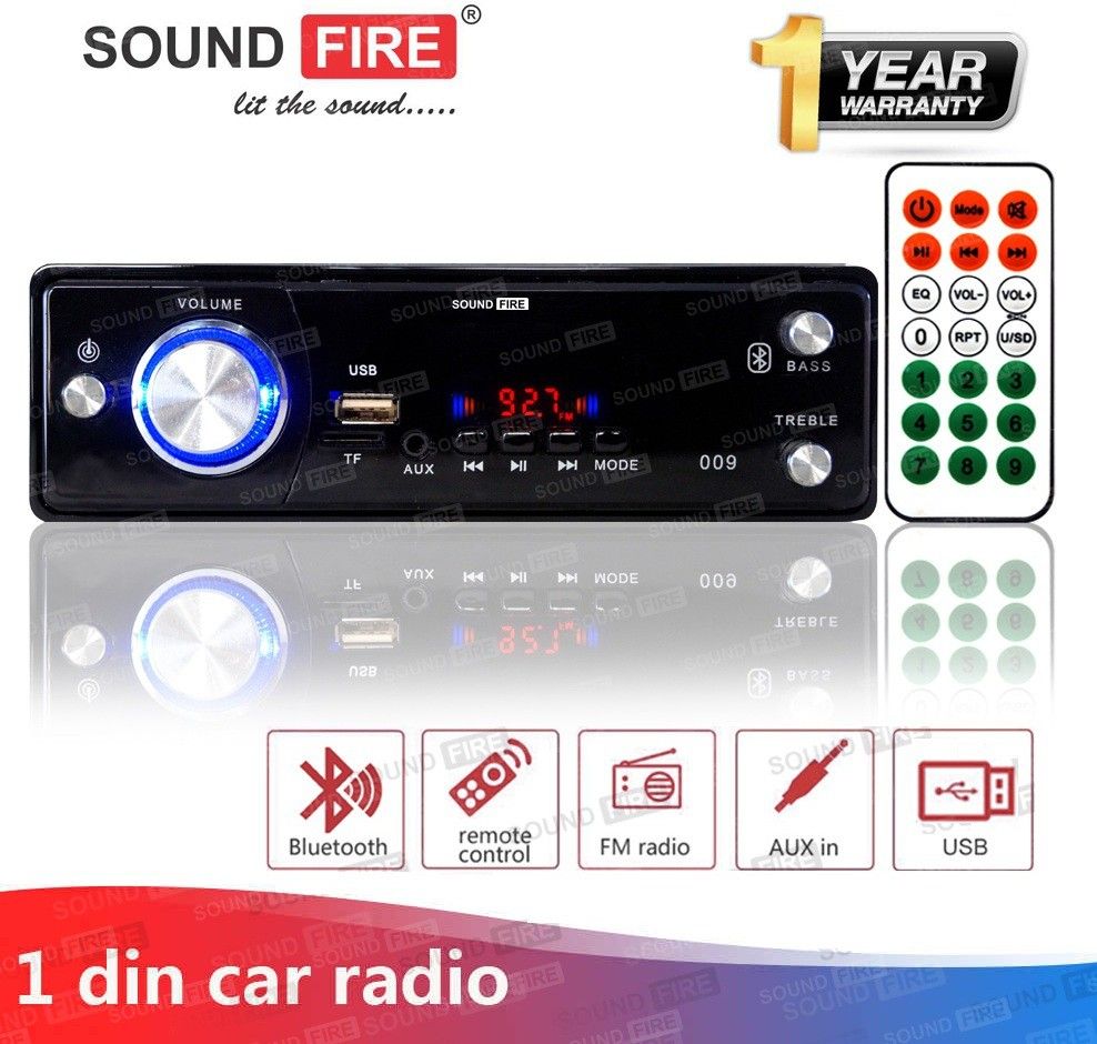 SOUND FIRE SF-009 (BLACK) BLUETOOTH/USB/SD/AUX/FM/MP3 Car Stereo