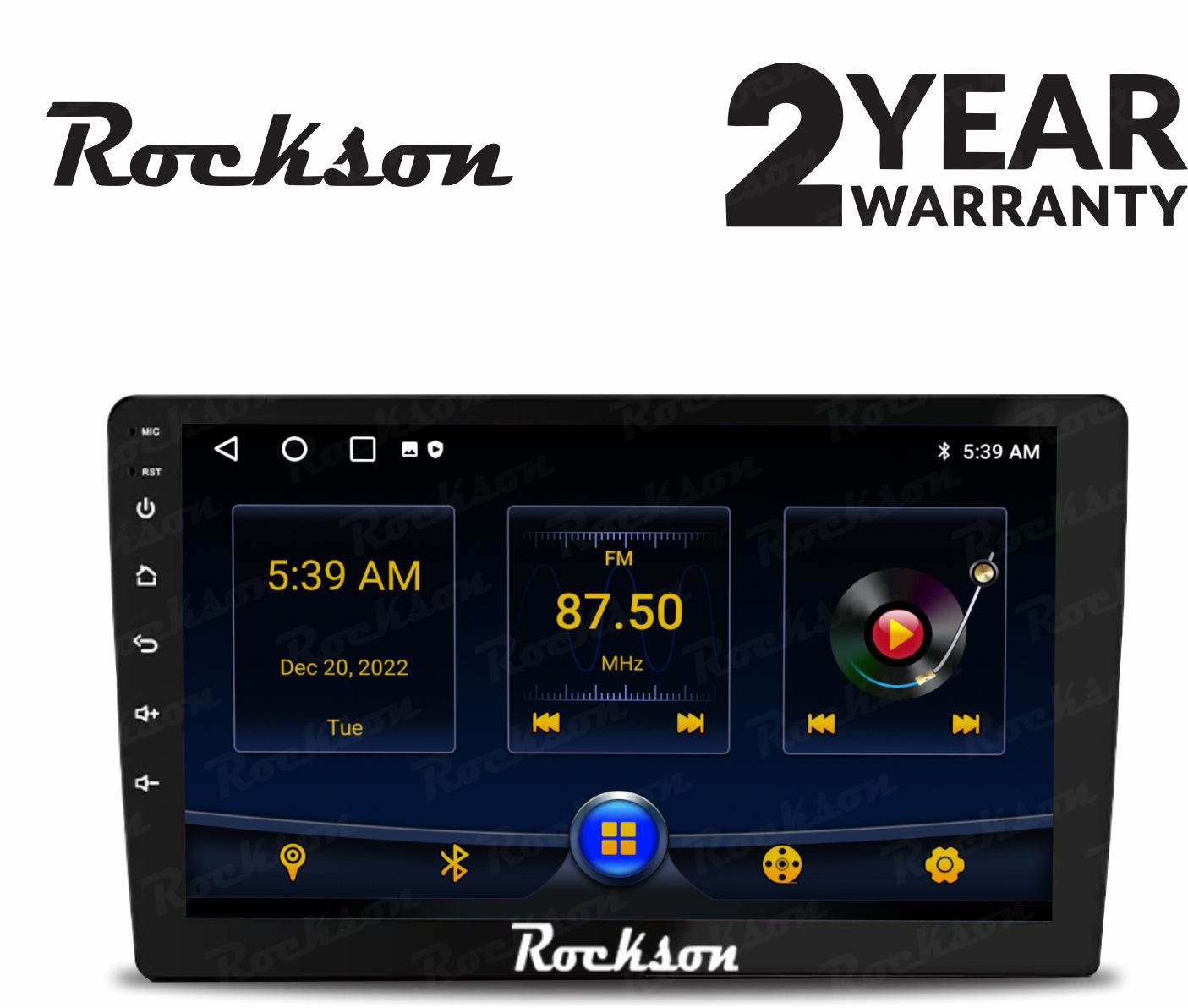 Rockson 9'' Andro+D Q-LED BASS BOOSTER With Android Auto & Apple Car-Play (2GB/32GB) Car Stereo (Double Din)