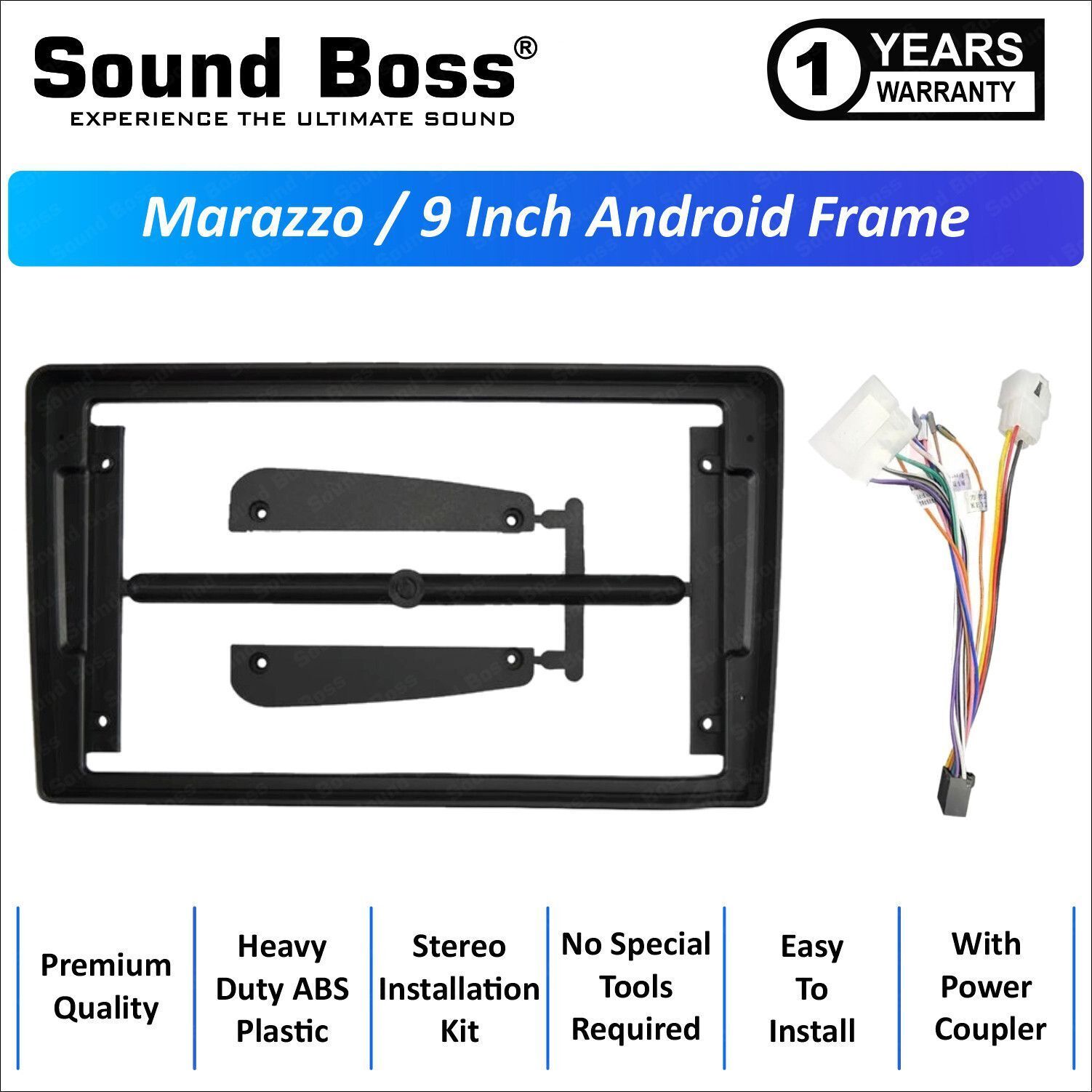 Sound Boss MARAZZO 9"Inch Frame for Android Car Stereo (Double Di...more