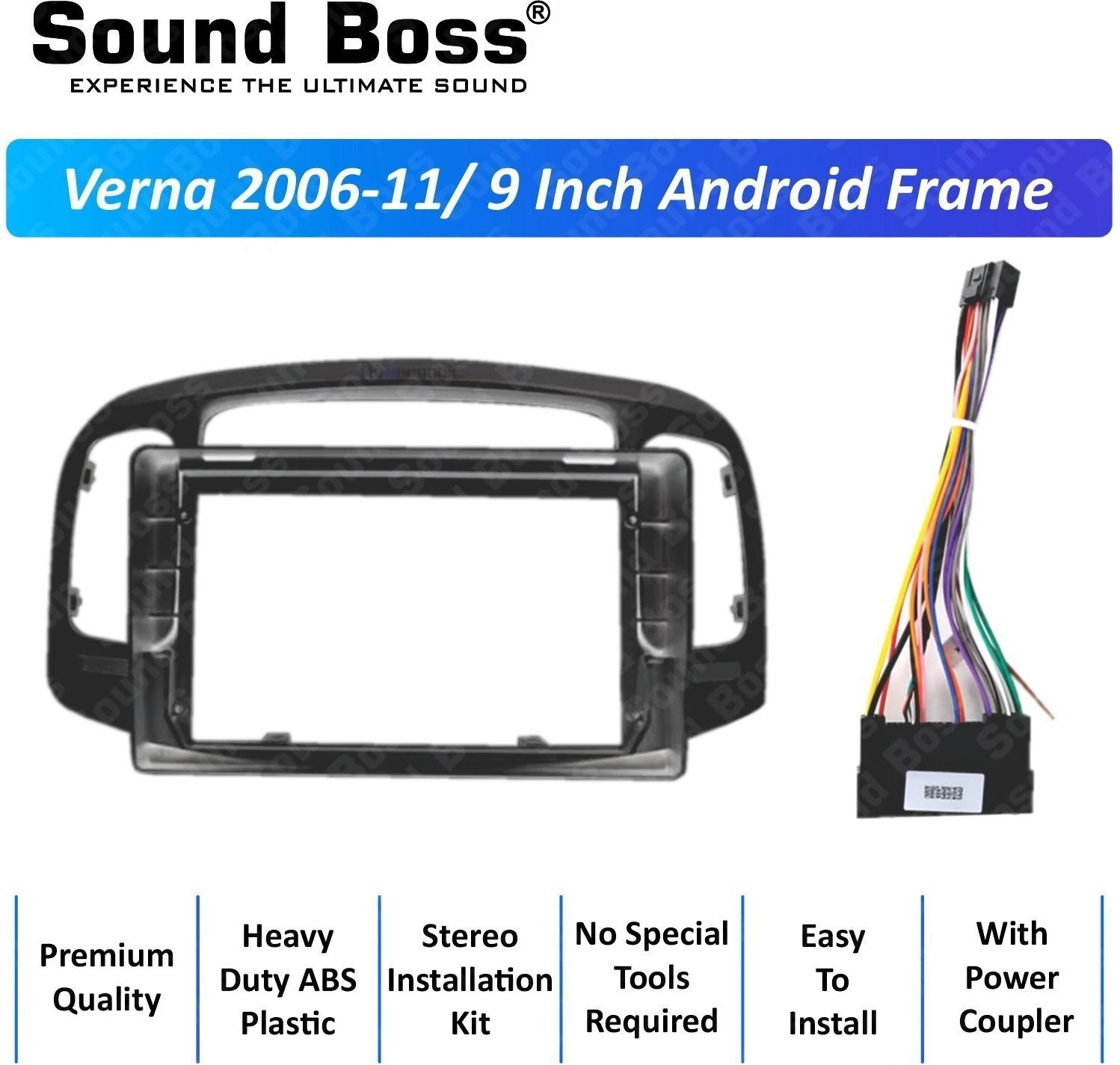 Sound Boss 2006-11 9 Inch Frame for Android Car Stereo (Double Din)