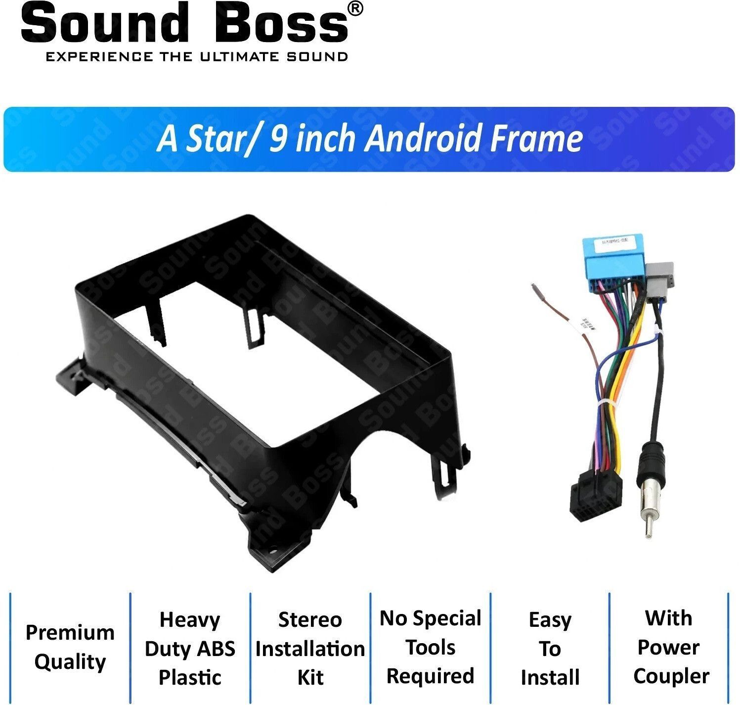 Sound Boss A-STAR 9"Inch Frame for Android Car Stereo (Double Din)