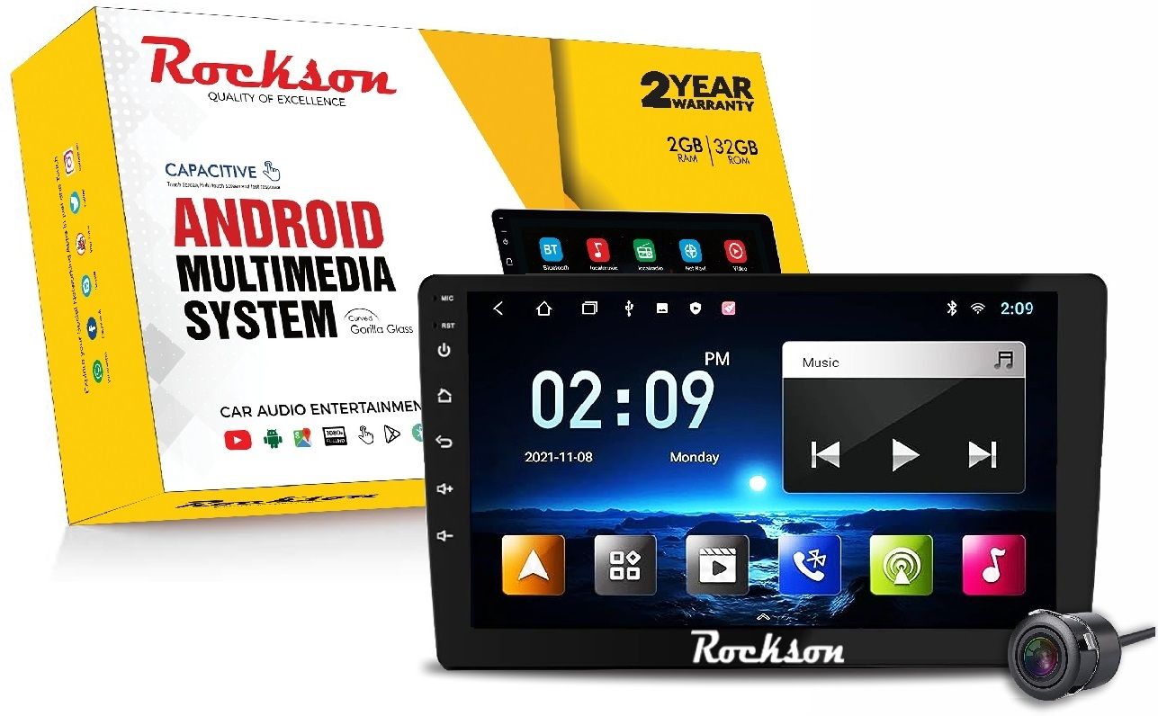 Rockson 9'' Andro+D (2GB/32GB) With Ahd Camera Android Car Stereo (Double Din)