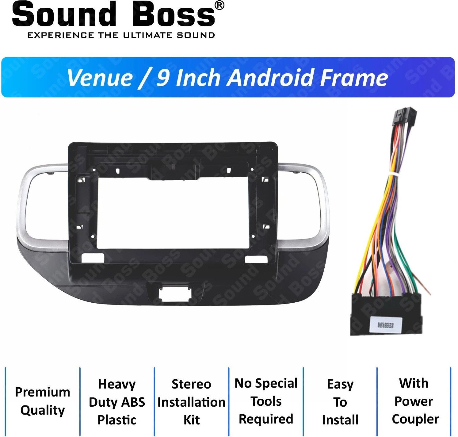 Sound Boss Venue 9"Inch Frame for Android Car Stereo (Double Din)