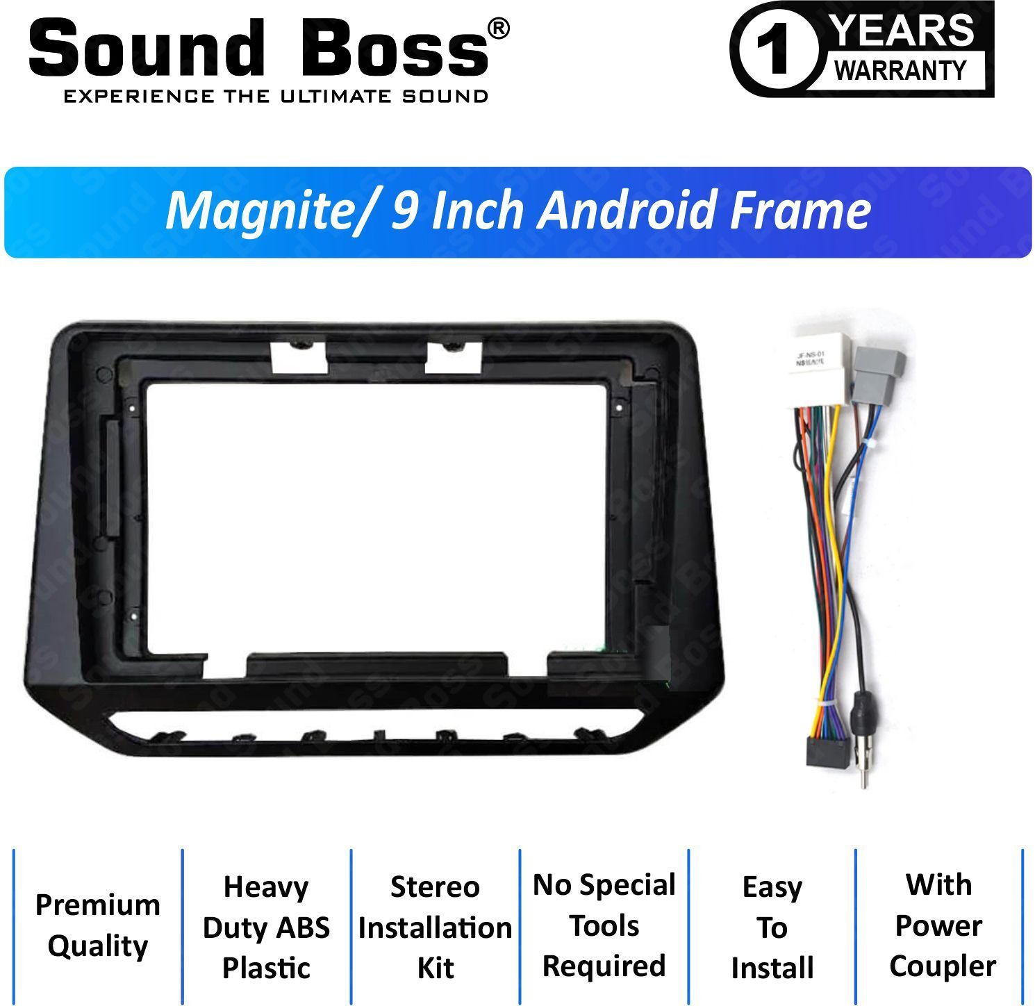 Sound Boss MAGNITE 9"Inch Frame for Android Car Stereo (Double Din)