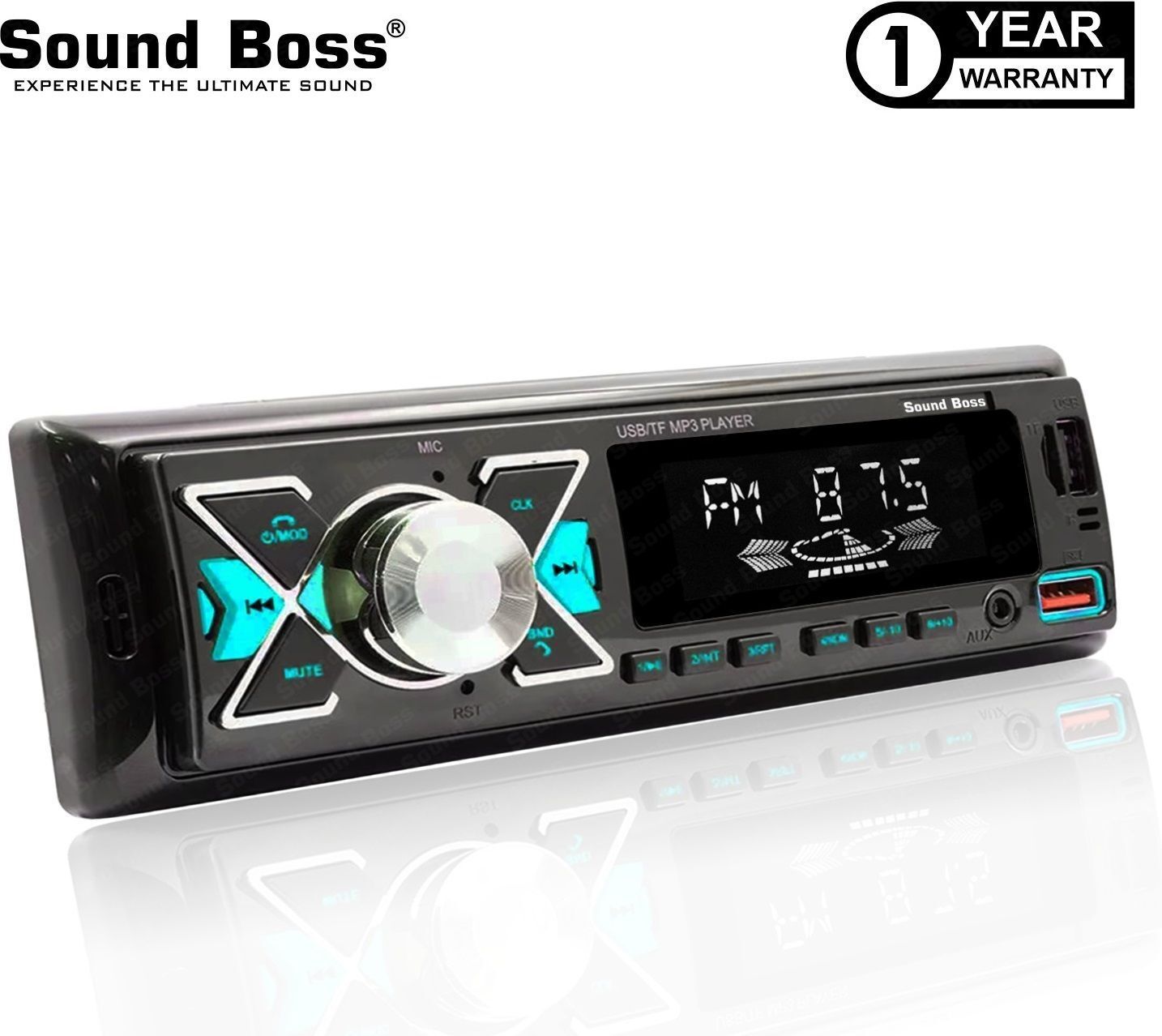 Sound Boss SB-19 Car Stereo (Single Din)