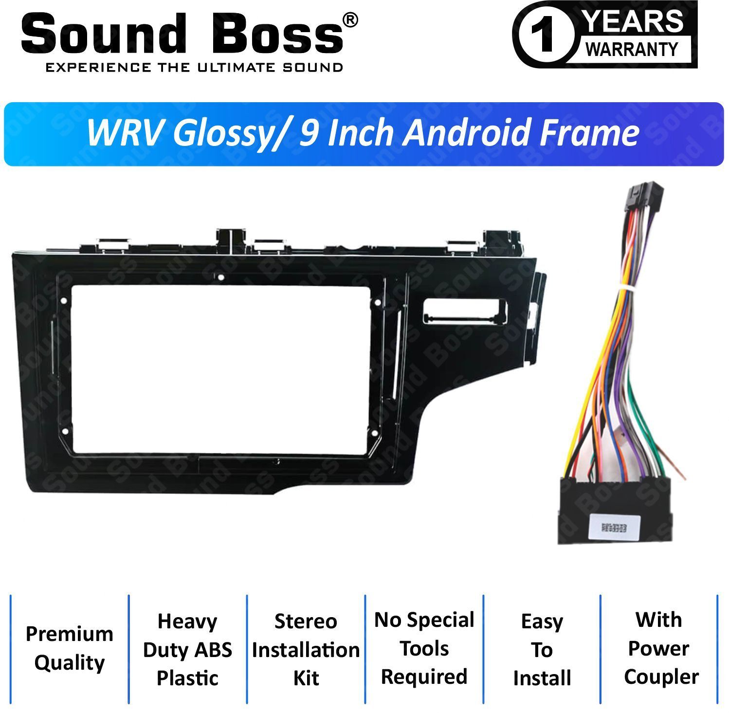 Sound Boss WRV 9"Inch Frame for Android Car Stereo (Double Din)
