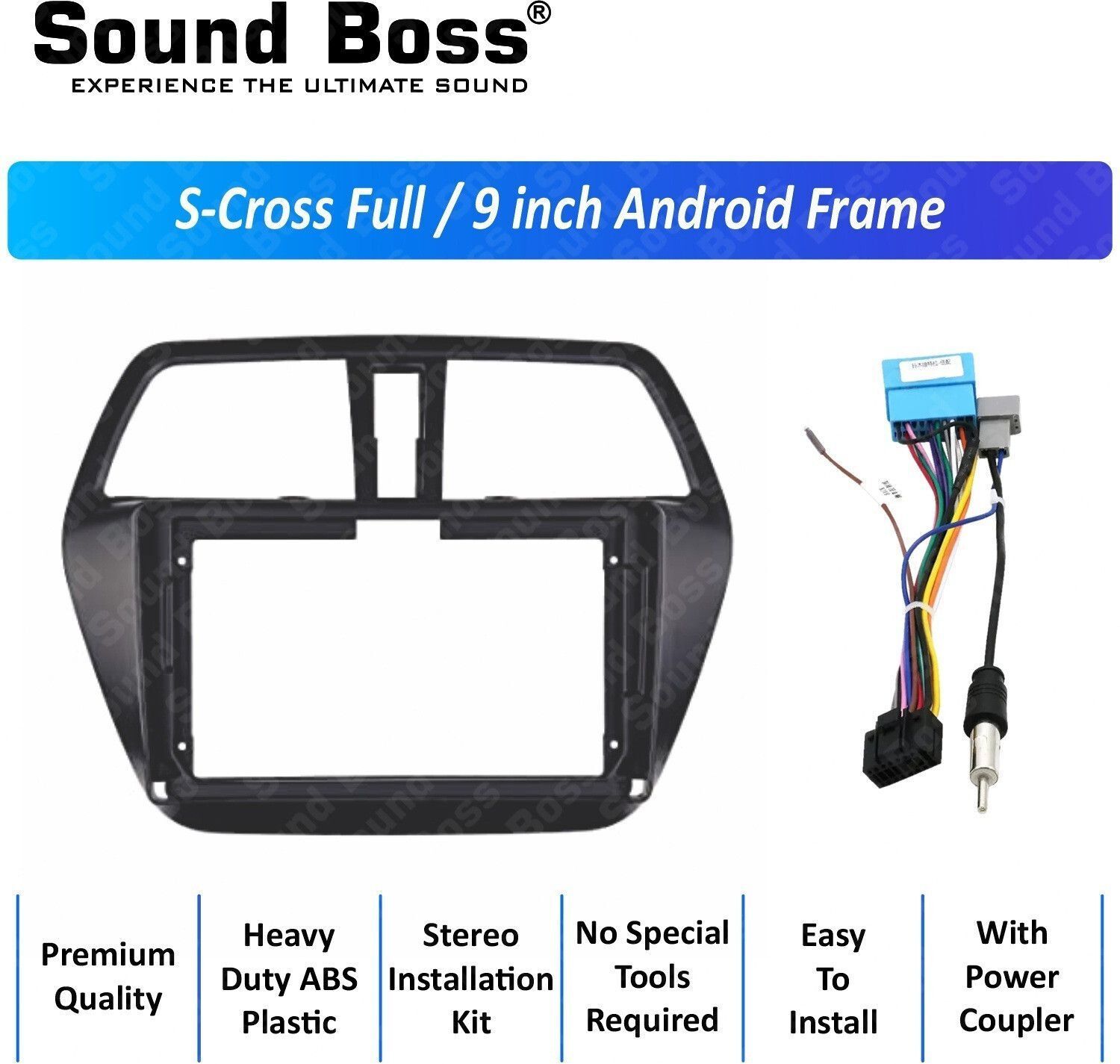 Sound Boss S-CROSS 9"Inch Frame for Android Car Stereo (Double Din)