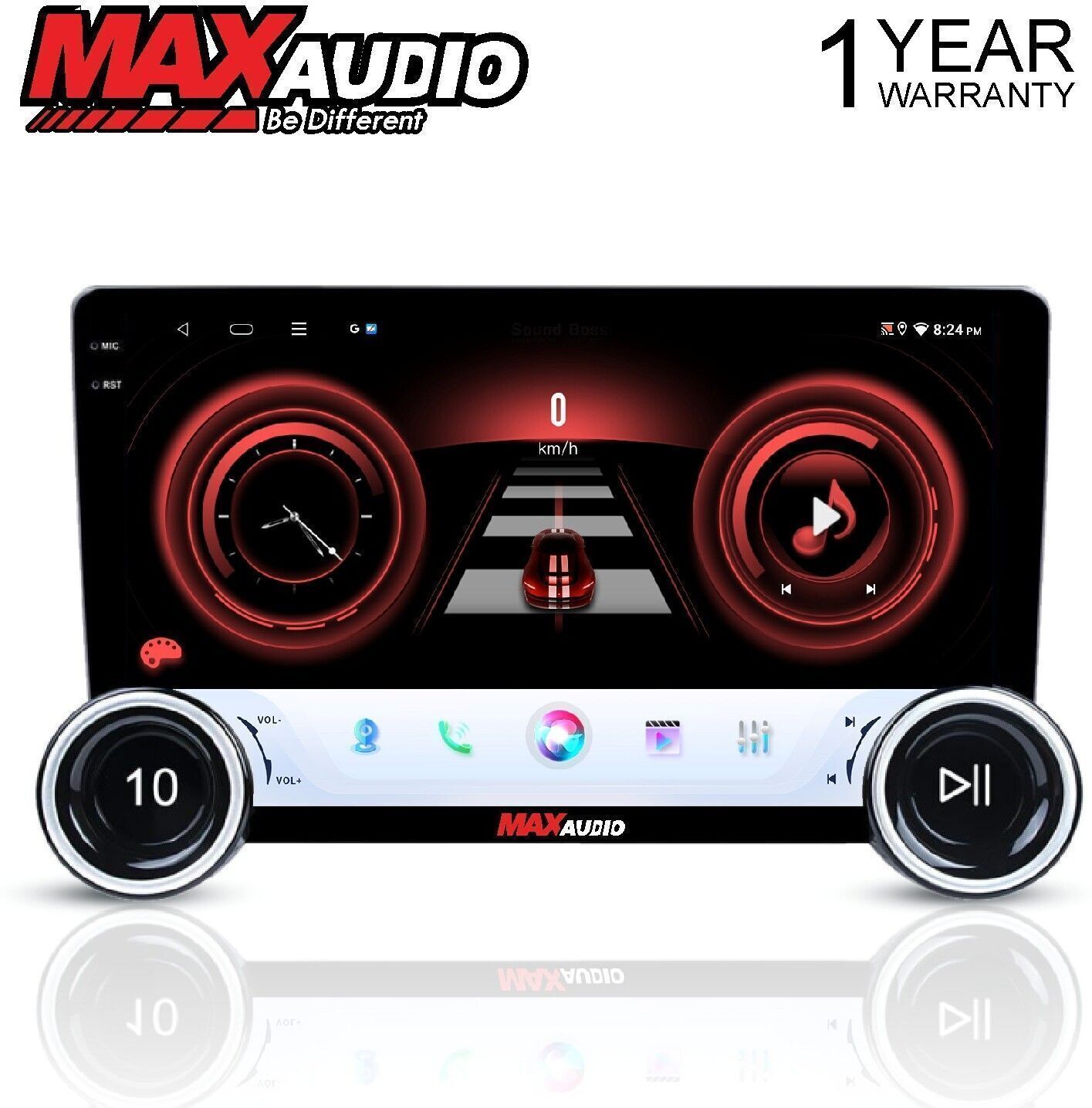 Max Audio AndroMax MA-400 Diamond 10.1"|4GB /64GB| CarPlay & Android Auto | DSP |Android Car Stereo (Double Din)