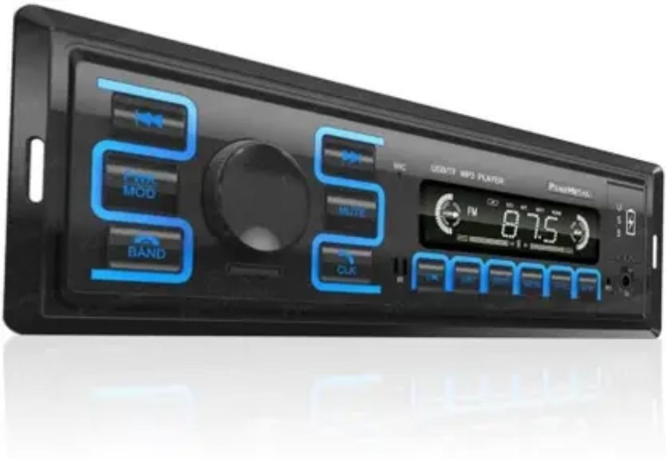 PunkMetal PM-02 DUAL-USB/SD/AUX/FM/Bluetooth Universal Car Stereo (Single Din)