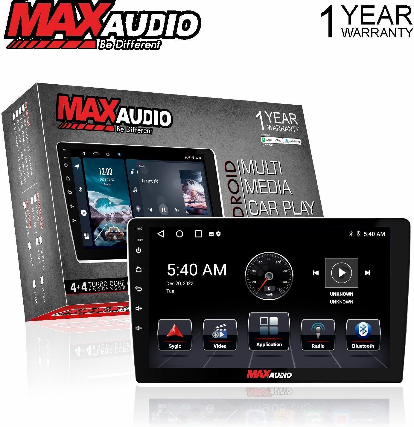 Max Audio AndroMax MA-100 9" | 2GB /32GB | Touchscreen Android Car Stereo (Double Din)