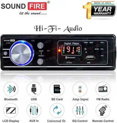 SOUND FIRE SF-79 BLUETOOTH/USB/SD/AUX/FM/MP3 Car Stereo (Single Din)