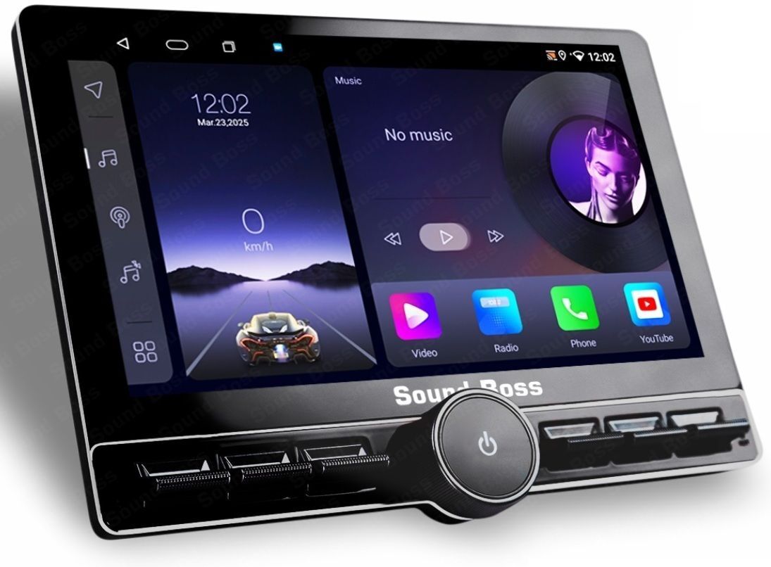 Sound Boss Androidify 4th Gen 10.1" Diamond Piano Series (2GB/32GB) Android. Car Stereo (Double Din)