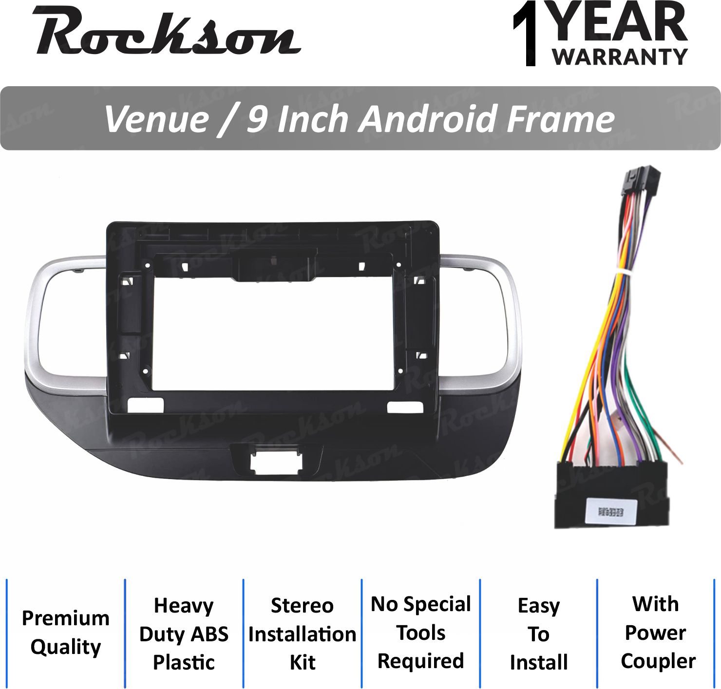 Rockson Venue 9"Inch ABS Frame for Android Car Stereo (Double Din)