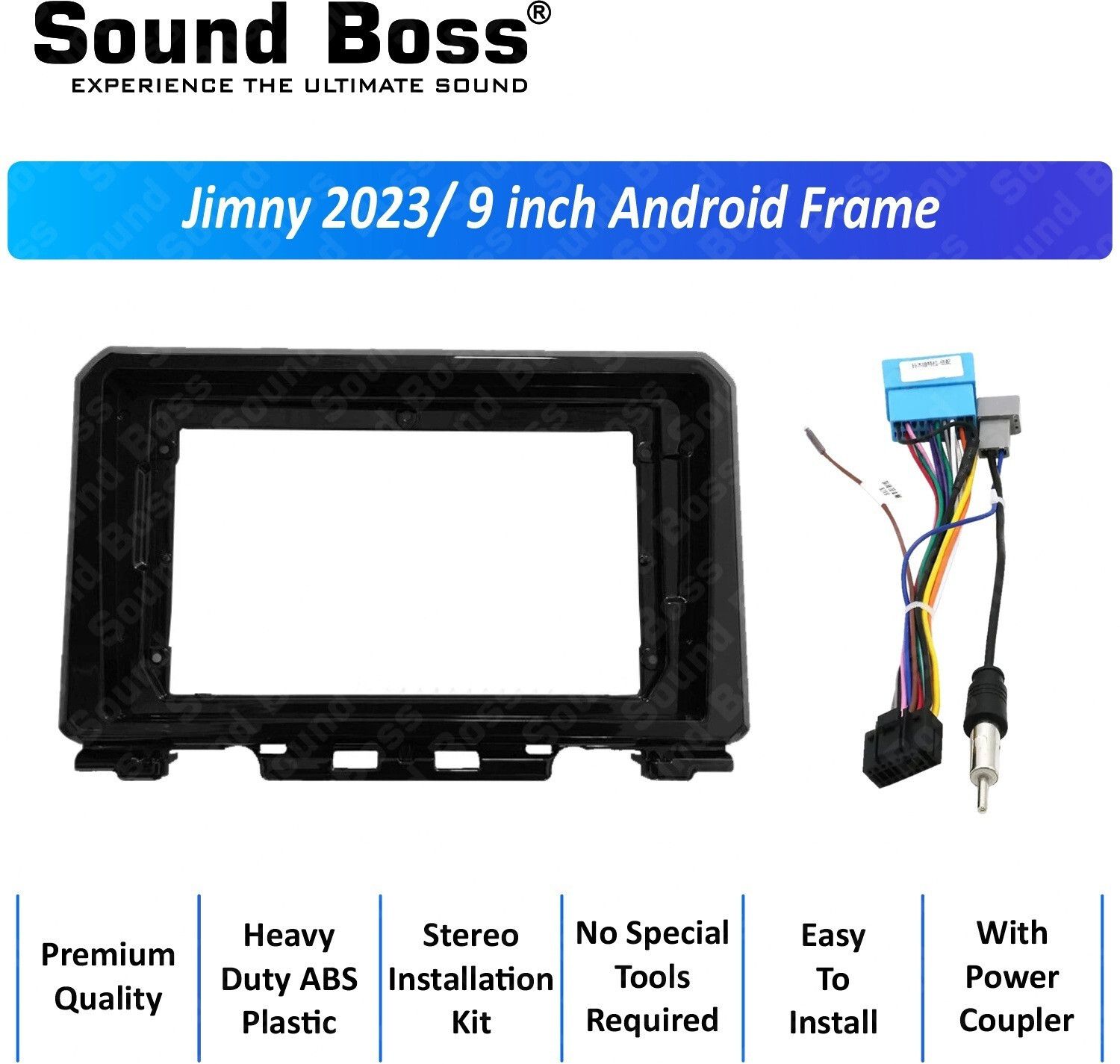 Sound Boss JIMNY 2023 9"Inch Frame for Android Car Stereo (Double Din)