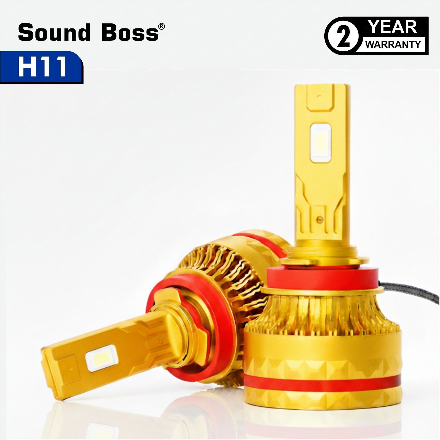 Sound Boss Eco-Glow Series Genuine 210W H11 20000LM 6000K Auto Driving Retrofit. Headlight Car LED (12 V, 210 W) (Universal For Car, Pack of 2)